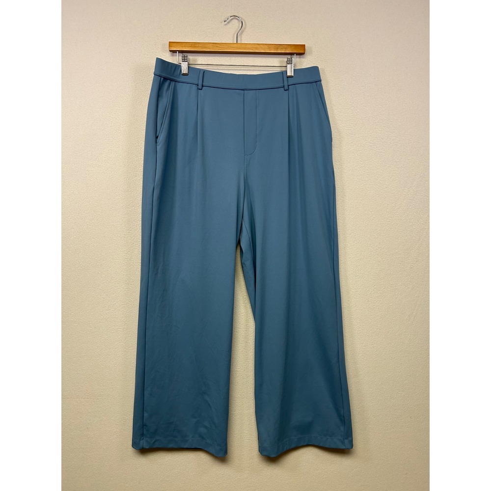 Halara Workwear Business Casual NWT Womens XL Blue Wide Leg Stretch Trousers